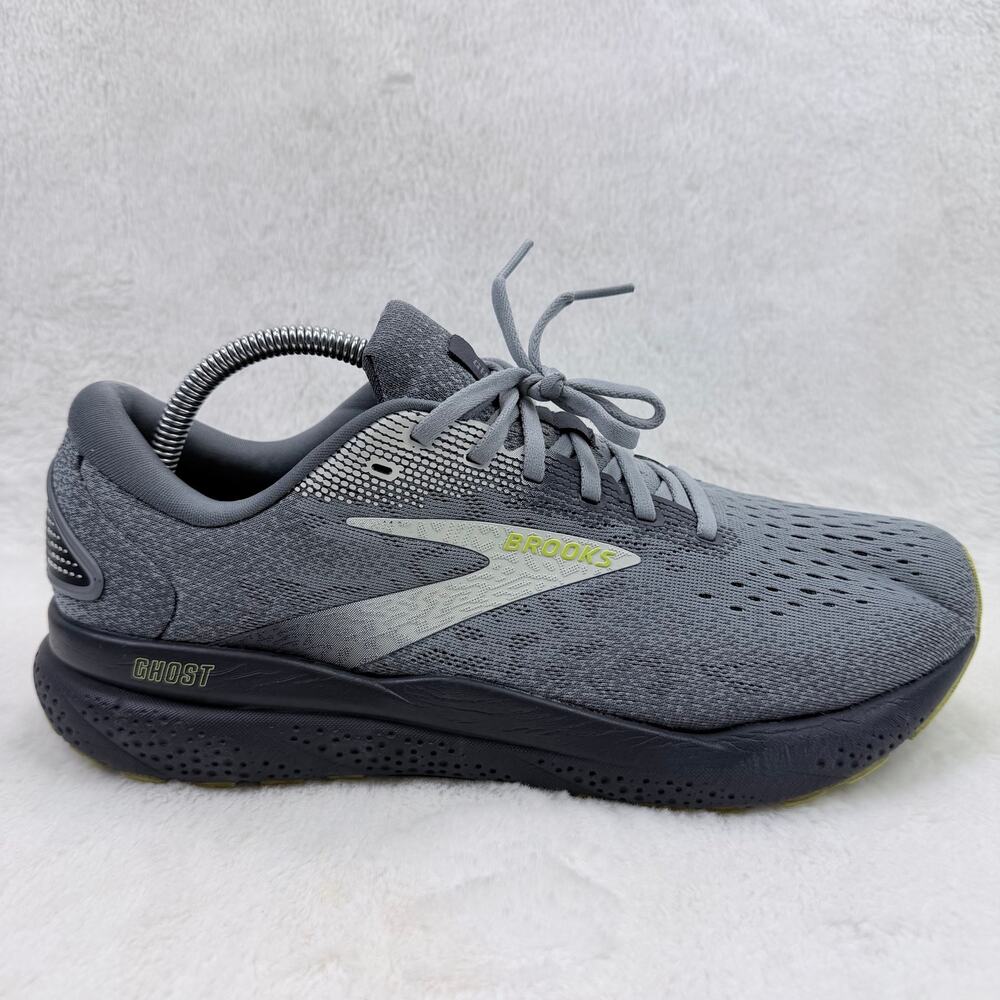 Brooks Ghost 16 Mens Running Shoes Primer Gray Lime Size 10 Neutral Cushion